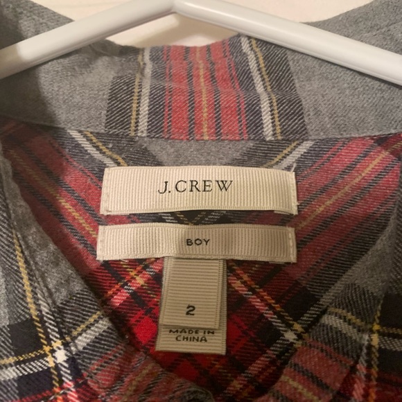 J Crew Flannel Boy Fit shirt - Size 2 - Picture 5 of 6